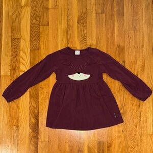 Polarn O. Pyret Cute Bear Maroon Dress
